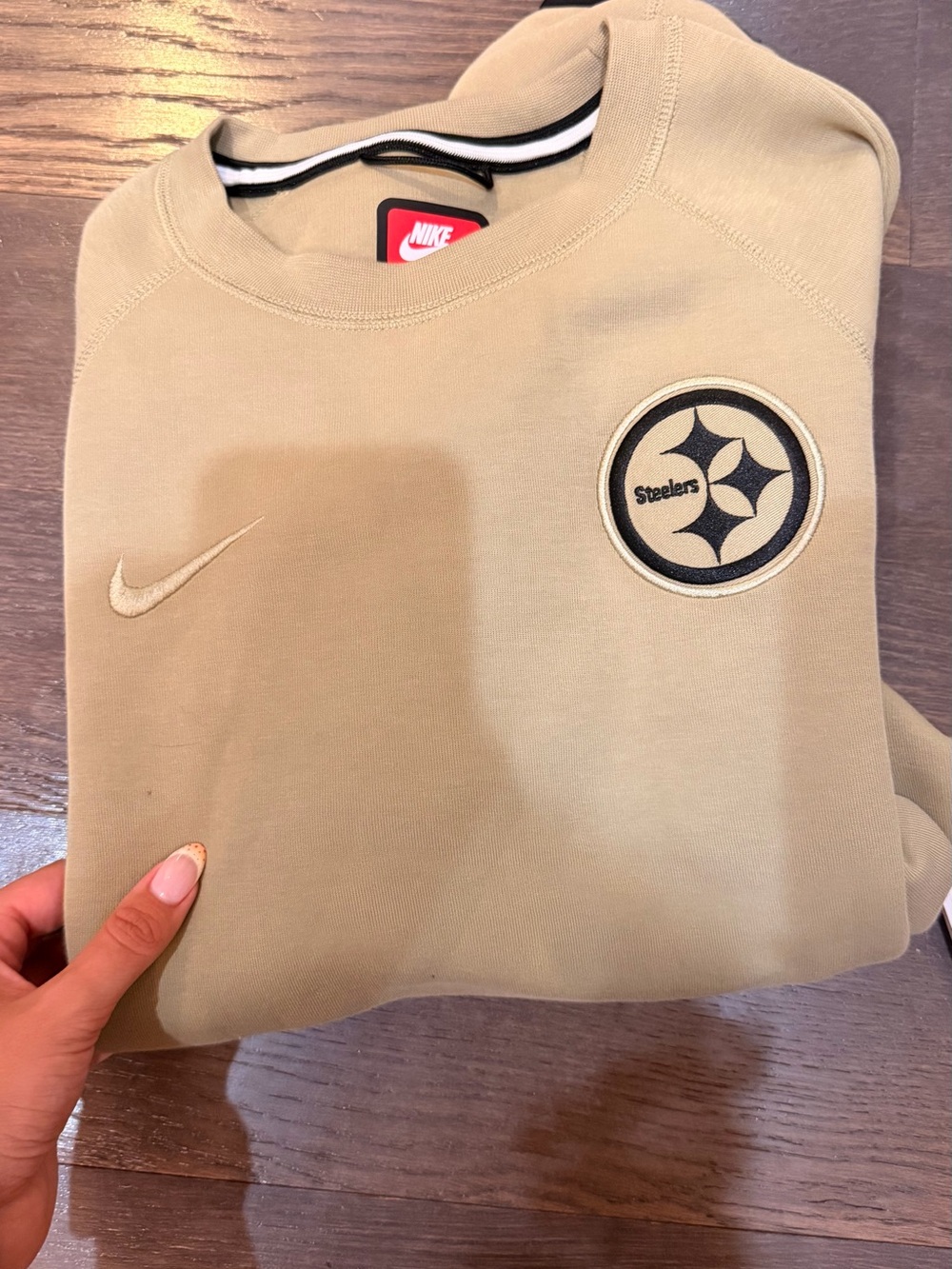 Nike Olive Green Pittsburgh Logo Crewneck Sweatshirt
